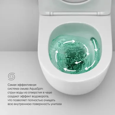 Унитаз подвесной AM.PM Like AquaSpin (C801900SC) безободковый, с микролифтом 8