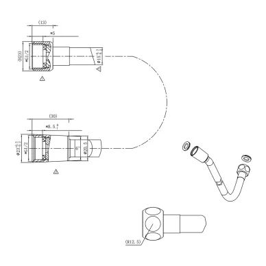 Душевая система Vincea Inspire VSFW-3I22MT3GM встраиваемая с термостатом, вороненая сталь 11