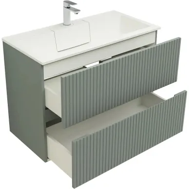 Тумба для ванной Aquanet Джейн 313319 90 см, мисти грин 6