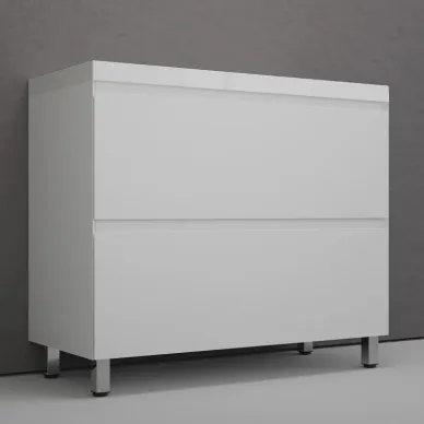 Тумба для ванной Style Line Манхэттен ЛС-00002368 100 см, напольная, белая матовая 2
