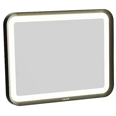 Зеркало Creavit Truva TR4085.01.MSY 55x75 см, с подсветкой, чёрное матовое 0
