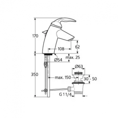 Смеситель для раковины Ideal Standard Tendence (A3001AA) 1