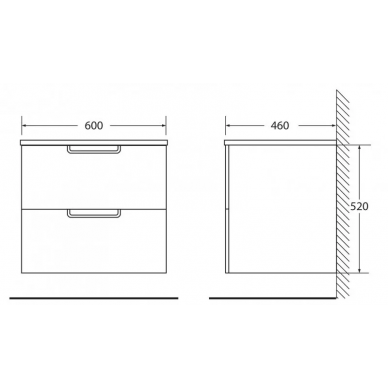 Тумба для ванной Belbagno Leticia 60 (Tortora Opaco) 5