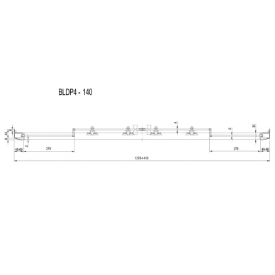 Душевая дверь Ravak Blix BLDP4 (0YVM0C00Z1) (140 см) профиль блестящий стекло прозрачное 1