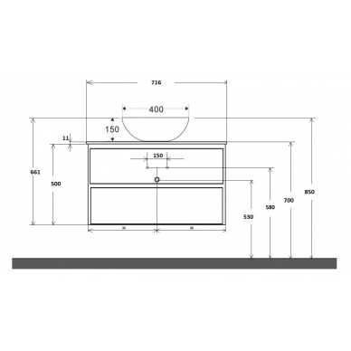 Комплект мебели для ванной Belbagno SET-KRAFT 70 (SET-KRAFT-700-PG-C-BB344-LOY) Pietra Grigio 2