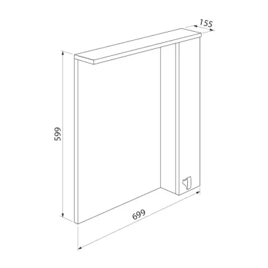Зеркало Iddis Rise (70 см) (RIS70W0i99) 7