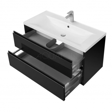 Тумба для ванной Aquaton Римини 100 (1A234601RN950) черный глянец 6