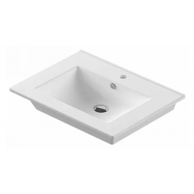 Тумба для ванной Comforty Лаура-75-1 (75x52.5x46.5 см), белый глянцевый 6