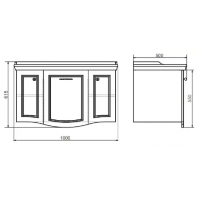 Тумба для ванной Comforty Палини-100 (100x61.5x50 см), белый глянец 7