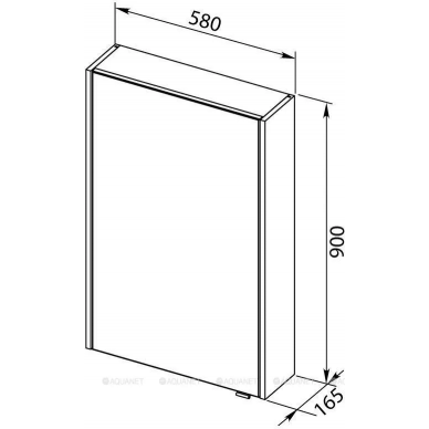 Зеркальный шкаф Aquanet Августа 58 L (00210008) белый 11