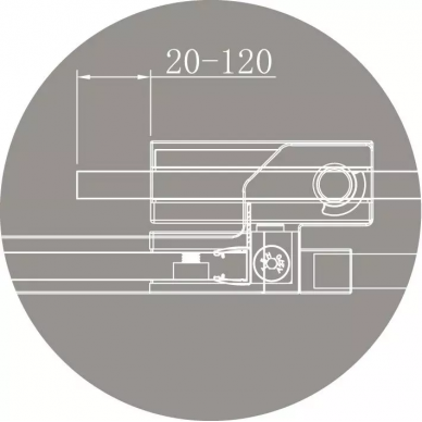 Душевой уголок Cezares Slider AH1 (SLIDER-AH-1-90-80/90-BR-Cr) профиль хром/стекло бронза 5