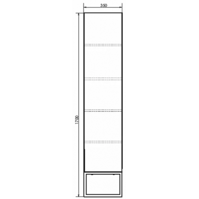 Пенал Comforty Порто 35 (35x170x24 см), дуб темно-коричневый 6