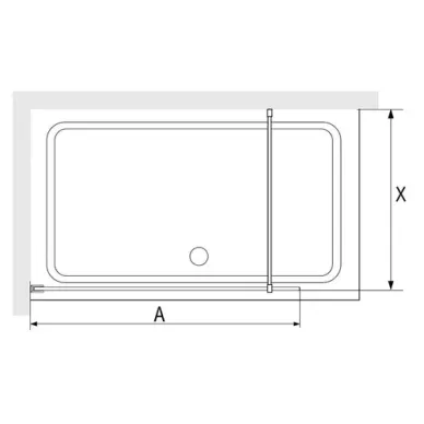 Перегородка для душа RGW WA-12G + Душевая стойка RGW SP-33G 1000 7