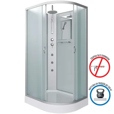 Душевая кабина Niagara Classic 120x80 L (NG-3312-14LBKTG) с гидромассажем 11