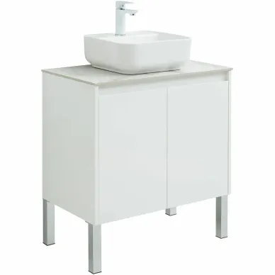 Тумба для ванной Aquanet Nova Lite 298850 75 см, белая глянцевая 5