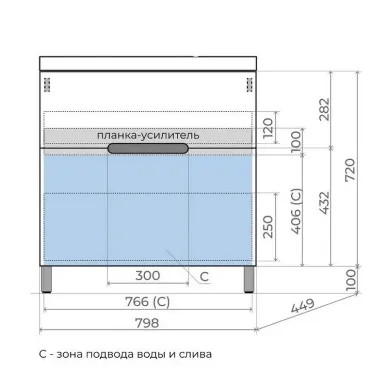 Тумба для ванной Style Line Матис ЛС-00002438 напольная, 80 см, олива 5