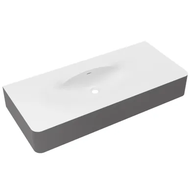 Раковина Vincea Caprise VCB-4CA120MWG 120x54 см, белая/серая матовая 0