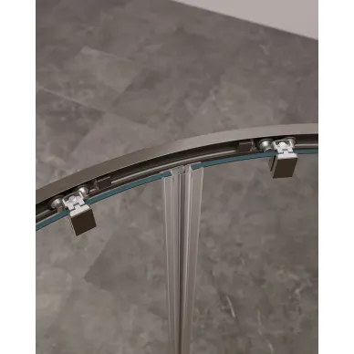 Душевой уголок Cezares Molveno MOLVENO-R-22-100+30-C-GM-IV 130x130 профиль оружейная сталь/стекло прозрачное 3