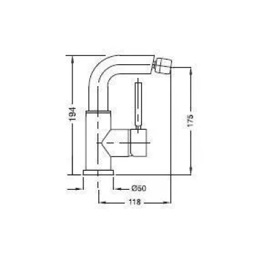 Смеситель для биде Bugnatese Stone (9323CR) (хром) 1
