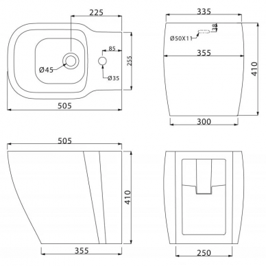 Биде напольное BelBagno Aldina (BB114B) 3