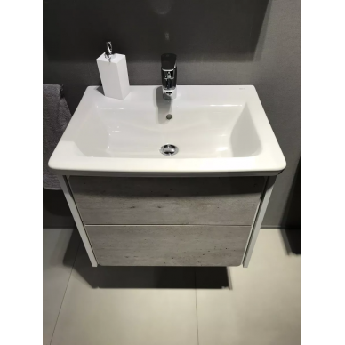 Тумба для ванной Roca Ronda (ZRU9303004) (80 см) белый глянец/бетон 5