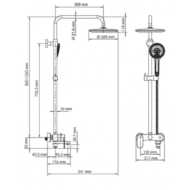 Душевая система Wasserkraft (A17401) 8