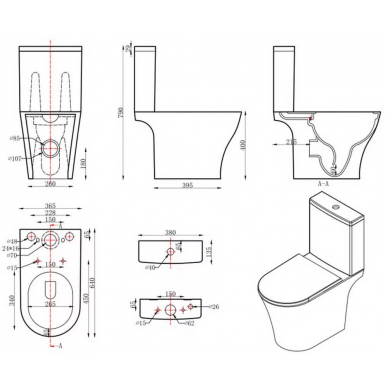 Унитаз напольный Orans Ceramic (OLS-WM9907) безободковый с микролифтом 4
