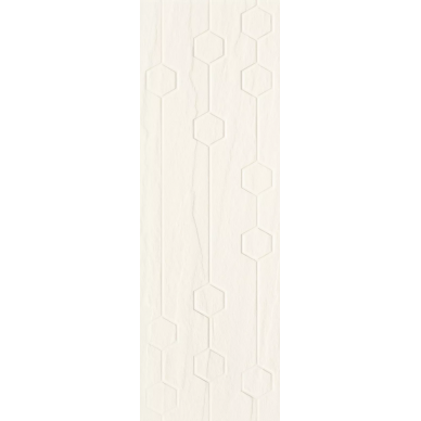 Titanium Bianco Heksagon Struktura 25*75 0