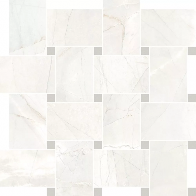 66401 Contrasti Bianco Sat. con Tozz.Piombo 30x30 0