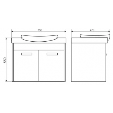 Тумба для ванной Comforty Киото-75 П (75x55x47 см), сосна лоредо 6
