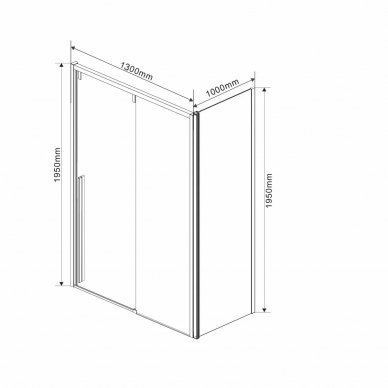 Душевой уголок Vincea Lugano (VSR-1L1013CL-1) 130х100х190 см, профиль хром/стекло прозрачное 5
