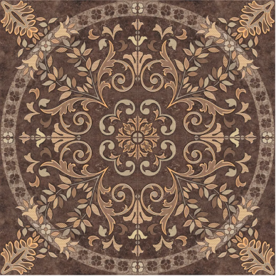 PY6G114 Pompei Панно напольное коричневое 88x88 0
