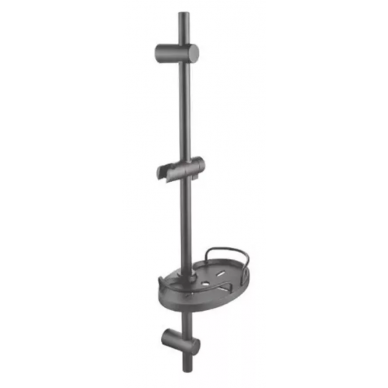 Душевая стойка Lemark Bronx (LM3775GM) с мыльницей, графит 0