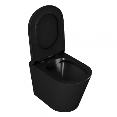 Чаша подвесного унитаза D&K Venice (DT1026025) черный, с сиденьем Микролифт 9