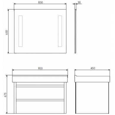 Тумба для ванной Comforty Дублин 89 (90x67.5x45 см), белая 7