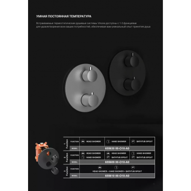 Душевая система Vincea (VSFW-101TMB) (встраиваемая) черный матовый 6