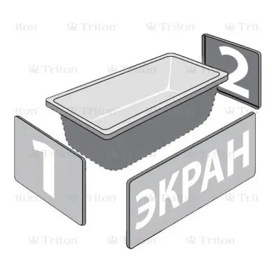 Акриловая ванна Triton Алекса (160x75) ручки хром 6