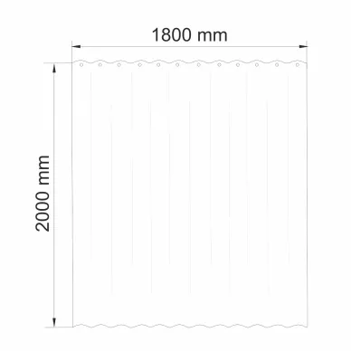 Шторка для ванной Wasserkraft Rossel SC-57103 180x200 см 6