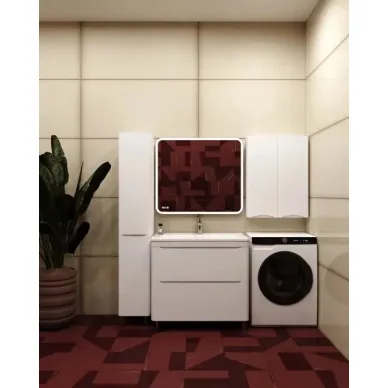 Тумба для ванной Style Line Бергамо Мини СС-00002361 90 см напольная, антискрейтч белый 6
