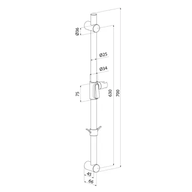 Душевая стойка Milardo ILS70C0M17 хром 5
