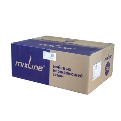 Мойка кухонная Mixline MIXLINE PRO 547241 2-х ЧАШЕВАЯ с сифоном, черный графит 6