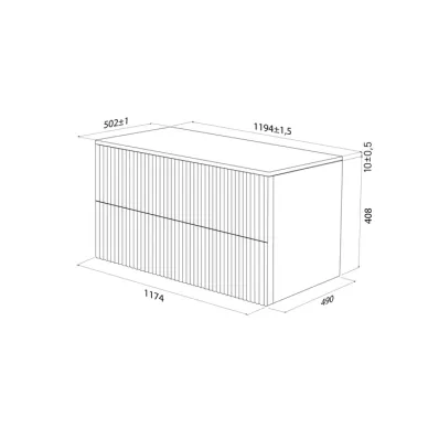 Тумба для ванной Iddis Aiger AIG12W1i95K 120 см, со столешницей, подвесная, белая 5
