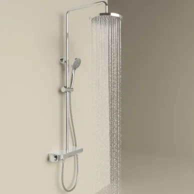 Душевая система Sancos Teo SC11002CH с термостатом и изливом, хром 8