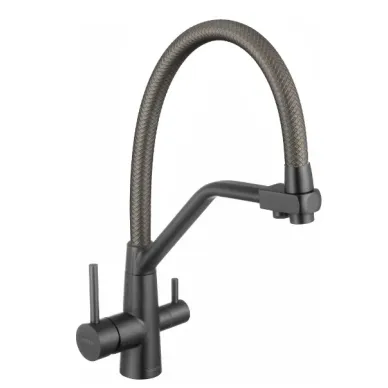 Смеситель для кухни Fmark FS0662-XQ06 с подключением к фильтру, графит 0