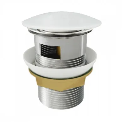 Сливной набор для раковины Teymi Solli T140103 с переливом, click-clack, белый 7