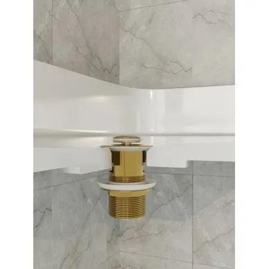 Сливной набор для раковины Teymi Ritta T140225 с переливом, click-clack, золото 7