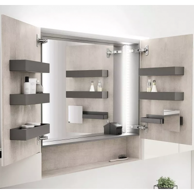 Зеркальный шкаф Geberit Acanto (500.645.00.2) (74 см) дуб мистик 6