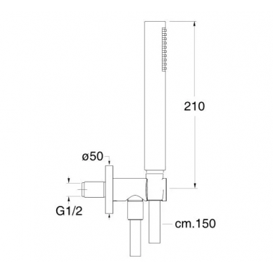 Душевой гарнитур Cristina Accessori (PD47551) хром 1