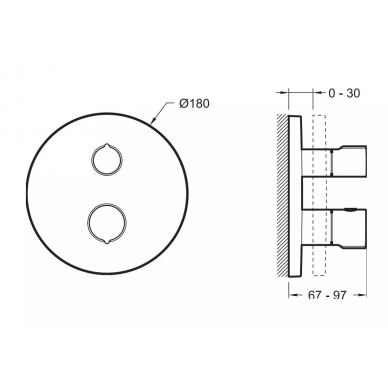 Смеситель для душа Jacob Delafon Round (E75390-CP) 1