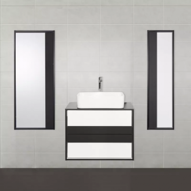 Тумба для ванной Style Line Амстердам (ЛС-000010042) 80 см, белый матовый/черный 5